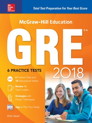 cover image of McGraw-Hill Education GRE 2018